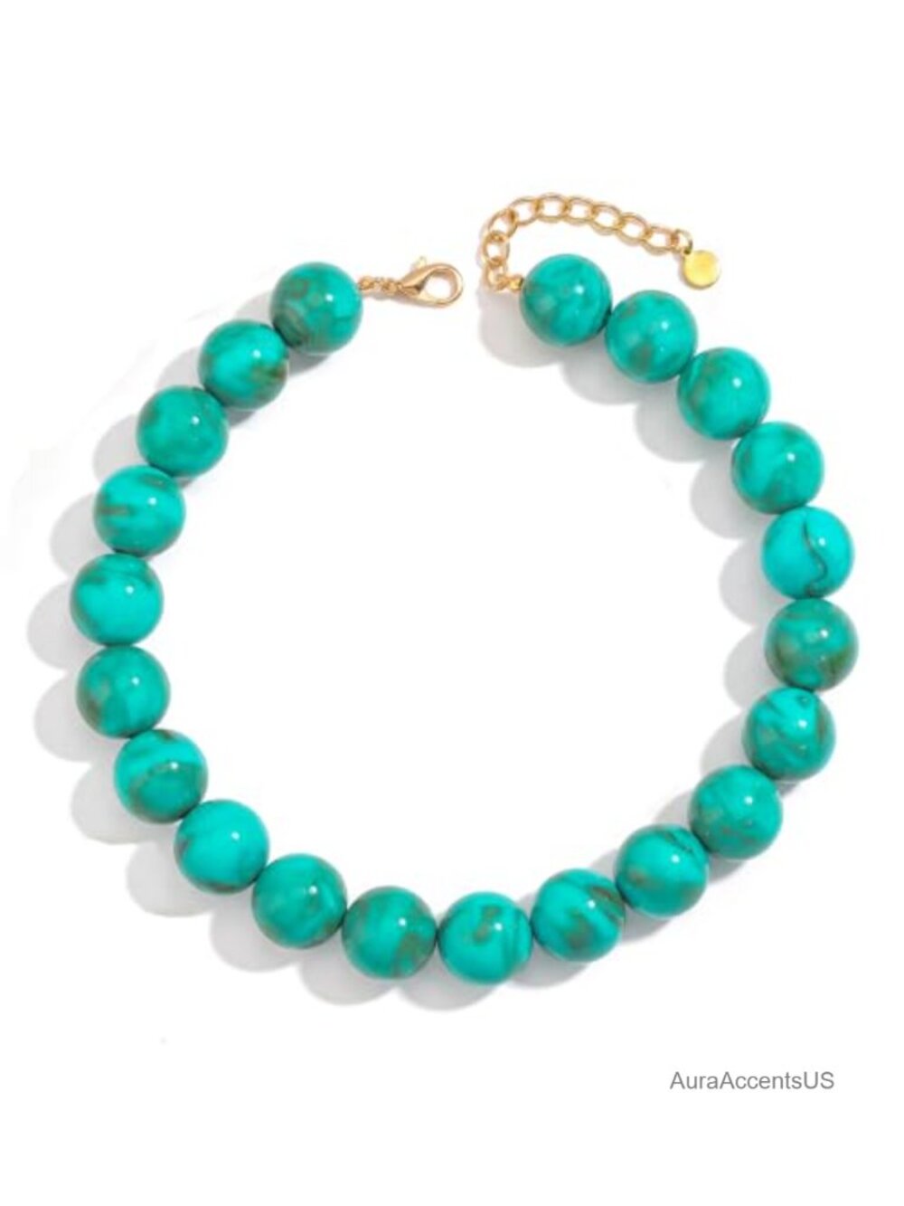 Resin Beaded Necklace Boho Women Statement Collar Choker